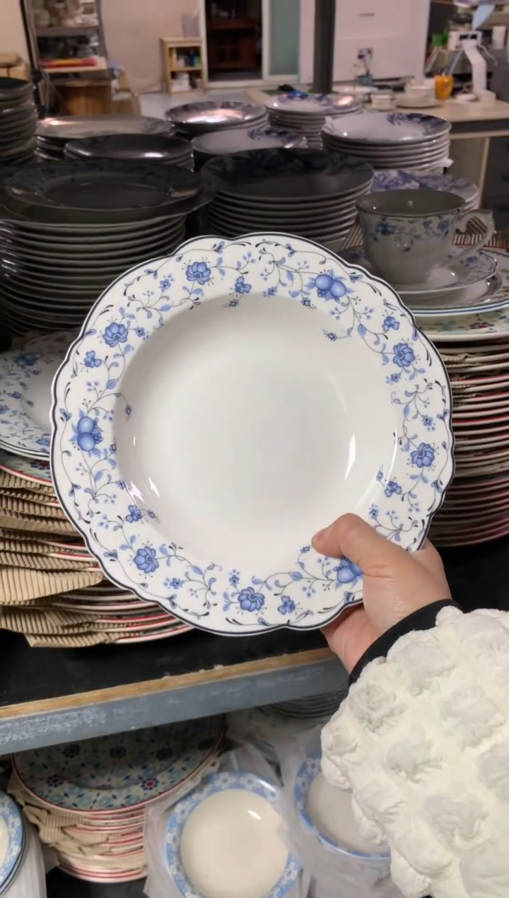 【闪购商品】瓷片陶瓷原单CC669餐具1个汤盘
