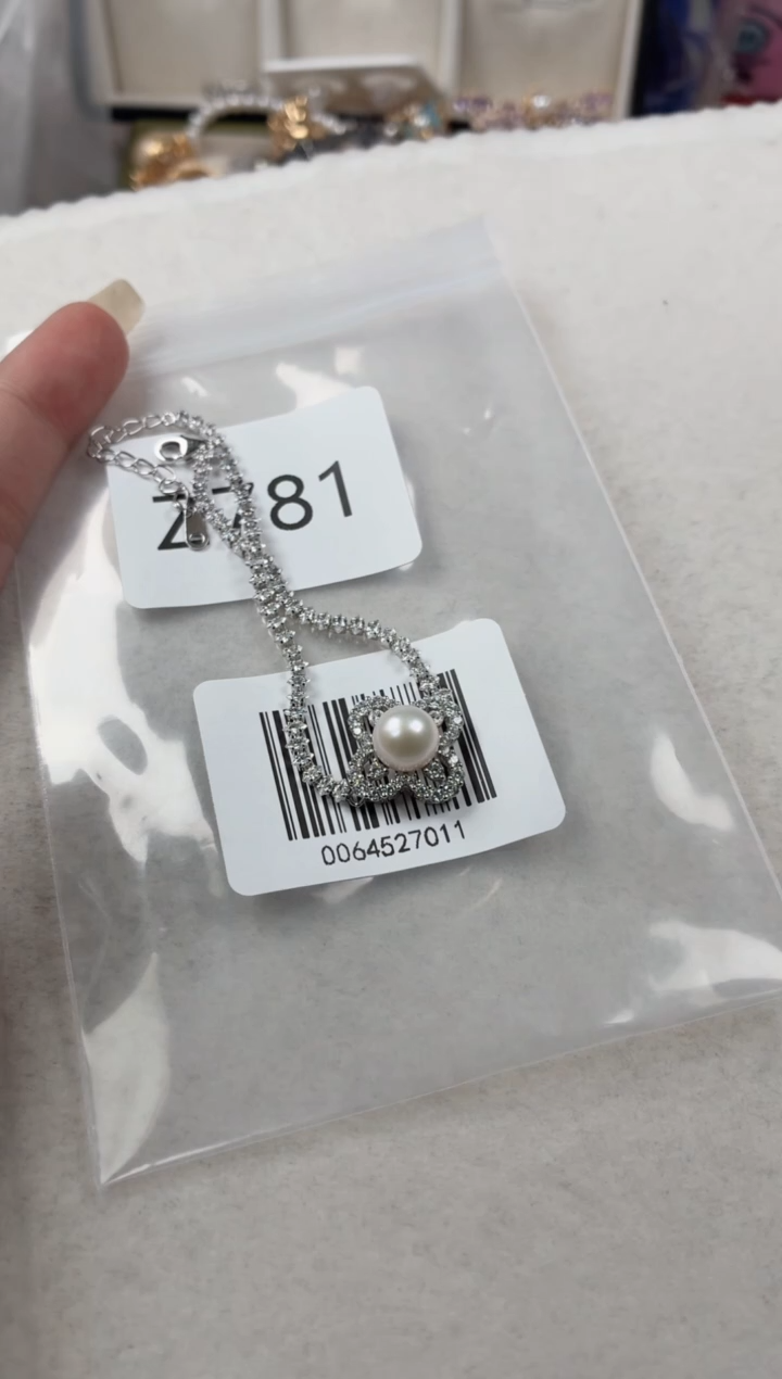 银S925镶嵌手链海水珍珠Z781