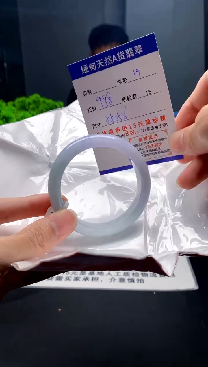 未镶嵌手镯翡翠19缅甸天然A货翡翠需包容瑕疵，介意慎拍