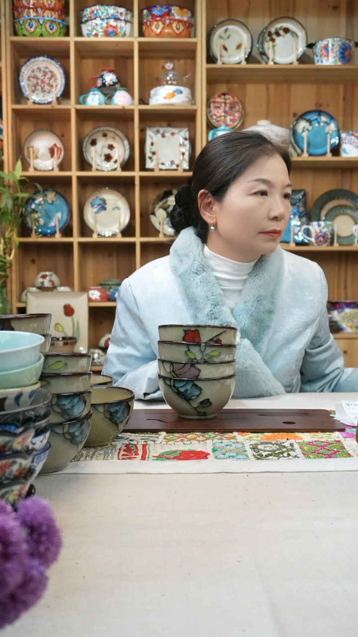 瓷片小可陶瓷四只米饭碗