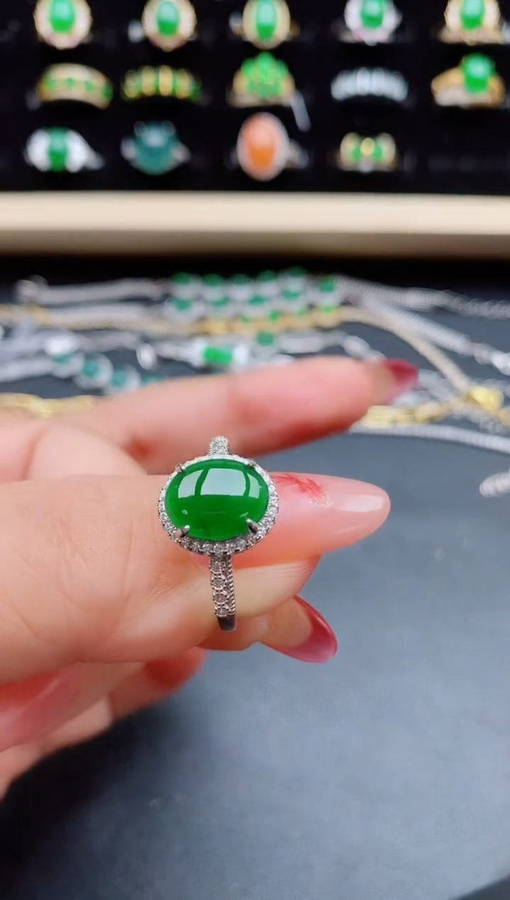 【闪购商品】翡翠戒指银S925镶嵌1321321