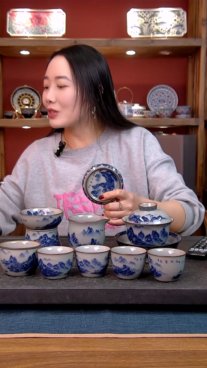 简装家用款9件套 老陶泥开片纹陶瓷茶具