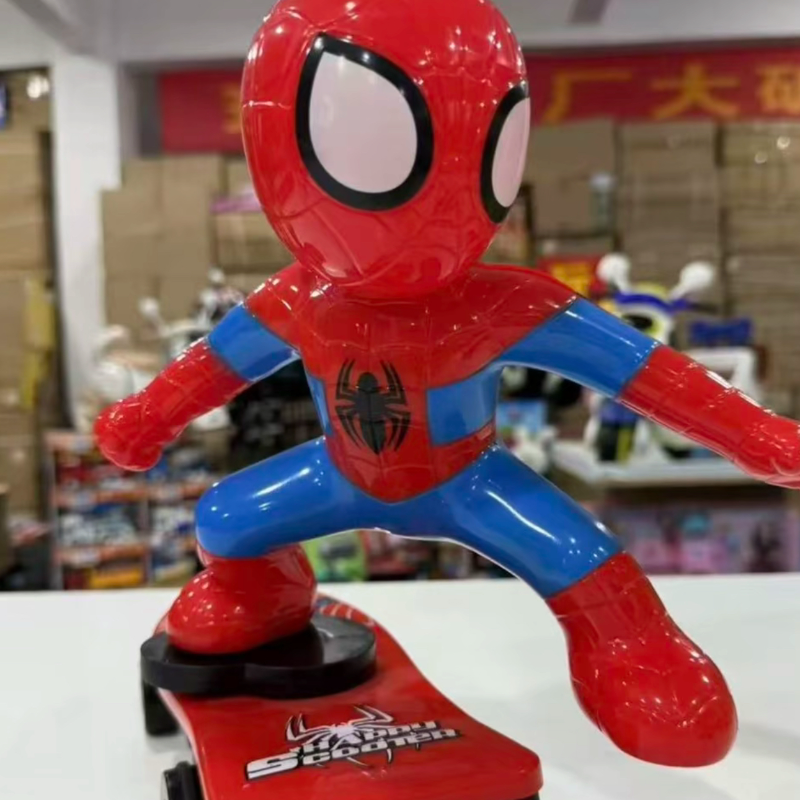 炫酷蜘蛛玩具炫酷蜘蛛玩具炫彩蜘蛛特技滑板车自动蜘蛛侠电动