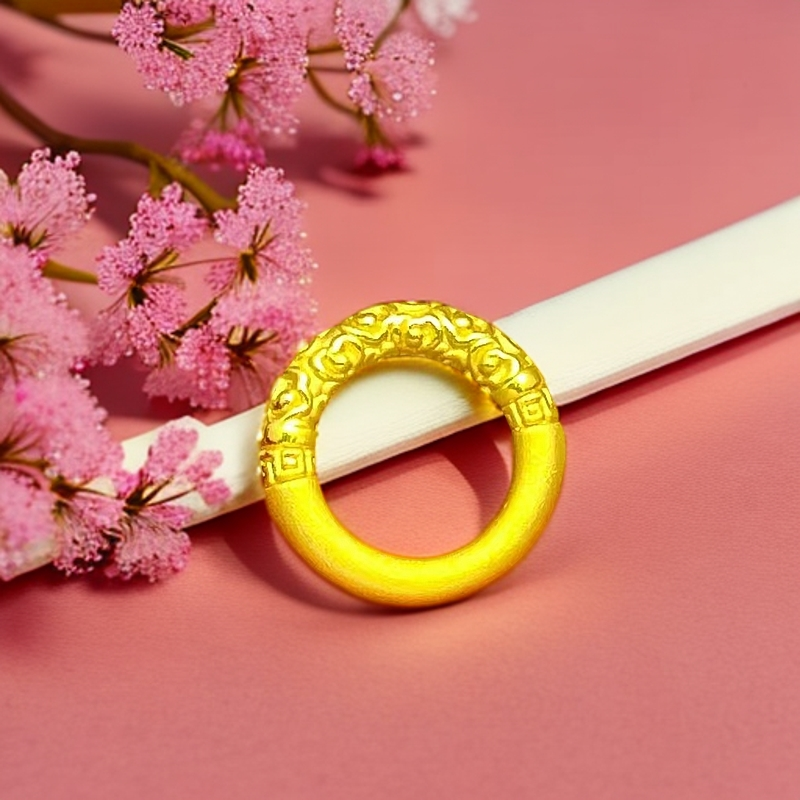 吊坠足银 平安扣手工吊坠百搭时尚情侣复古古法挂坠