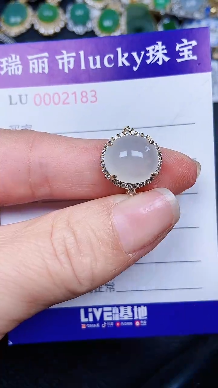 颈饰银S925镶嵌翡翠2183