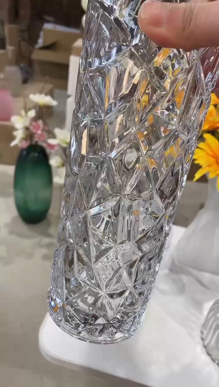 【闪购商品】无铅玻璃透明冰纹小号