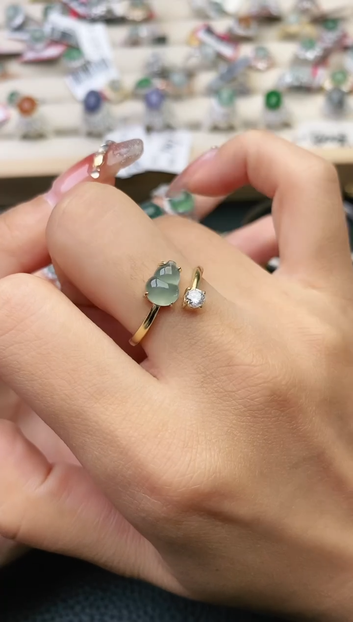 【闪购商品】翡翠戒指银S925镶嵌11111