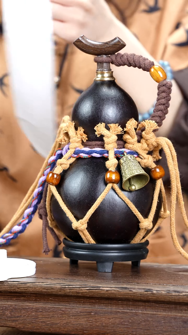 WU045网兜款大漆酒葫芦（现货现发）