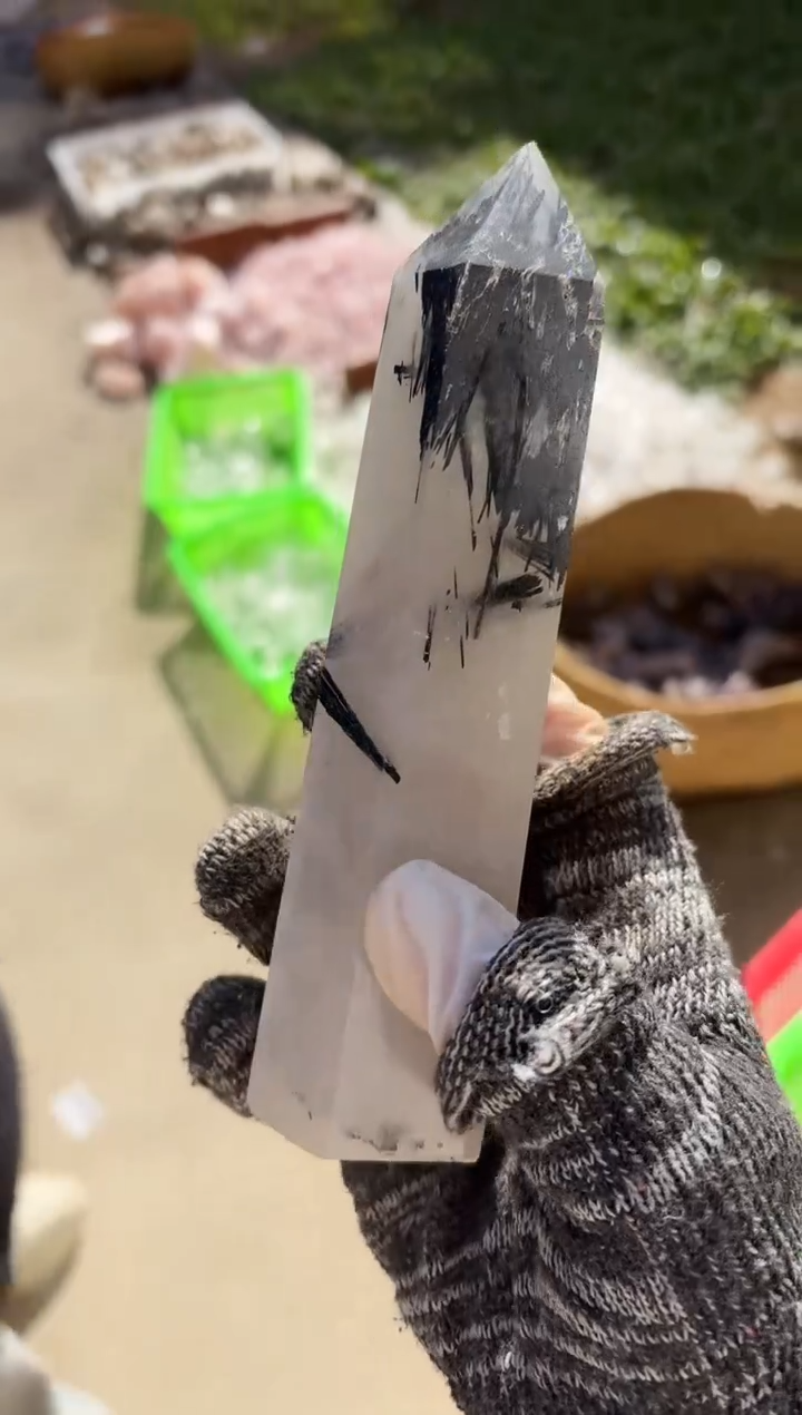 【闪购商品】水晶摆件未镶嵌水墨丹青bx柱子 159