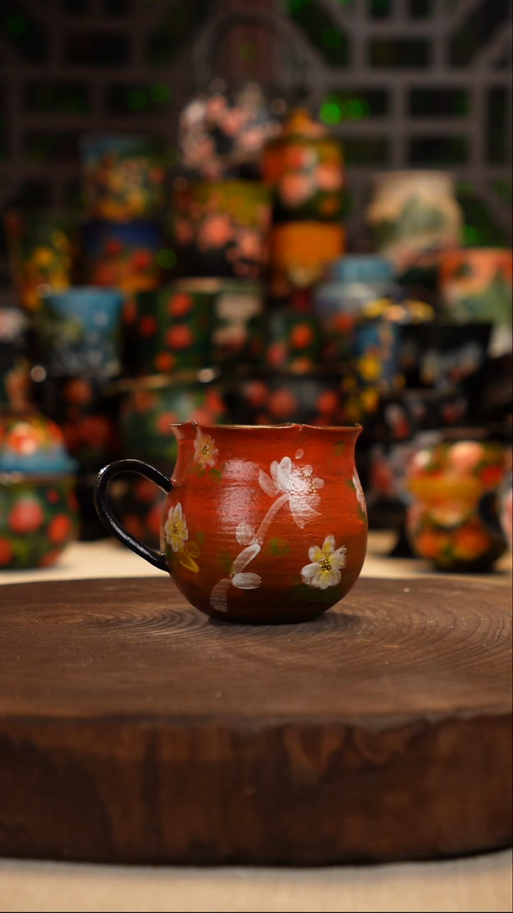 油画    釉下彩   杯子