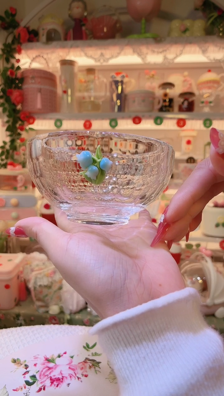 铃兰花水晶碗——手工制作品质好！