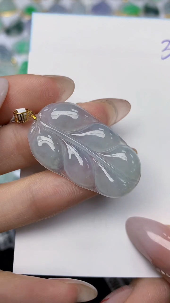 【闪购商品】翡翠颈饰18K金镶嵌天然翡翠A货