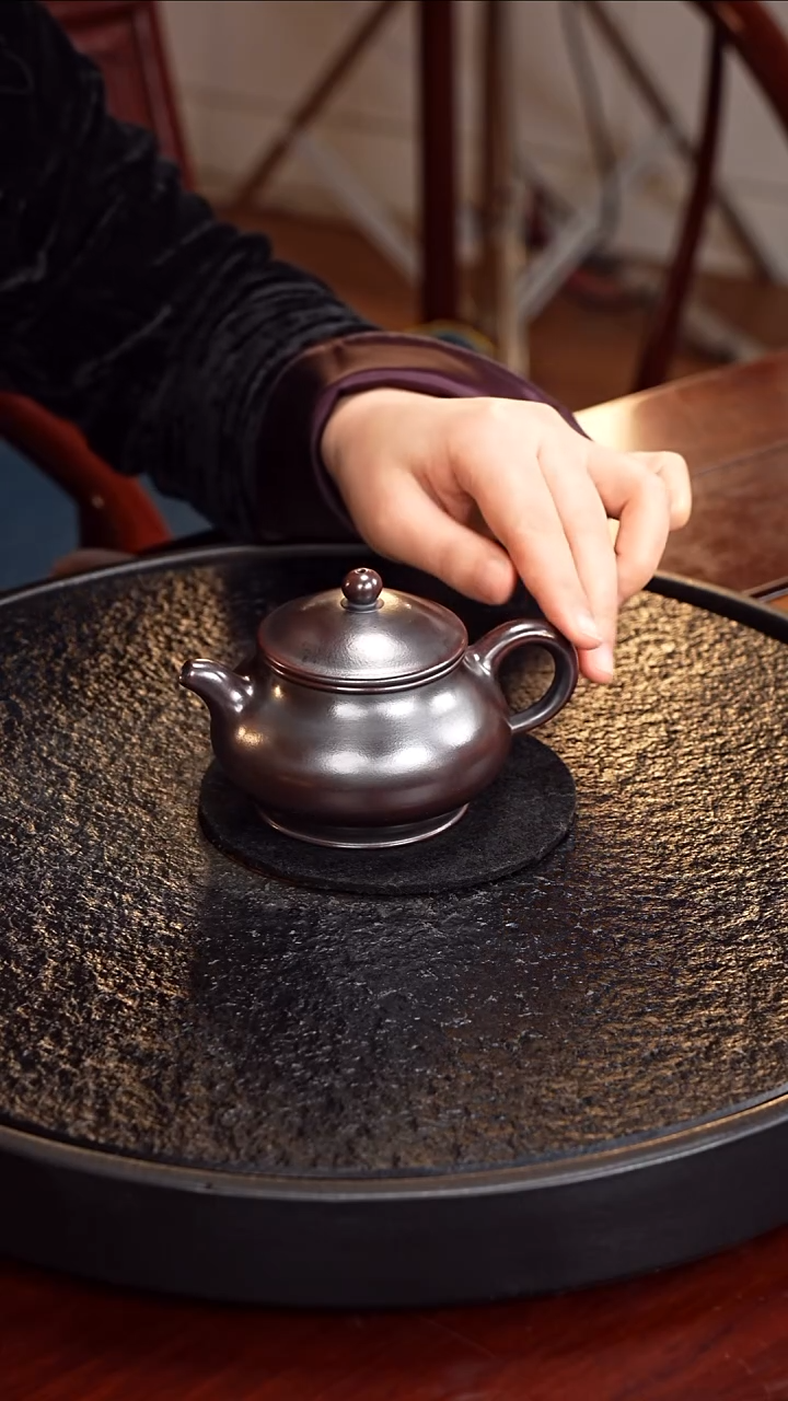 茶壶紫砂CK 潘壶12 龙山古乌泥 230毫升