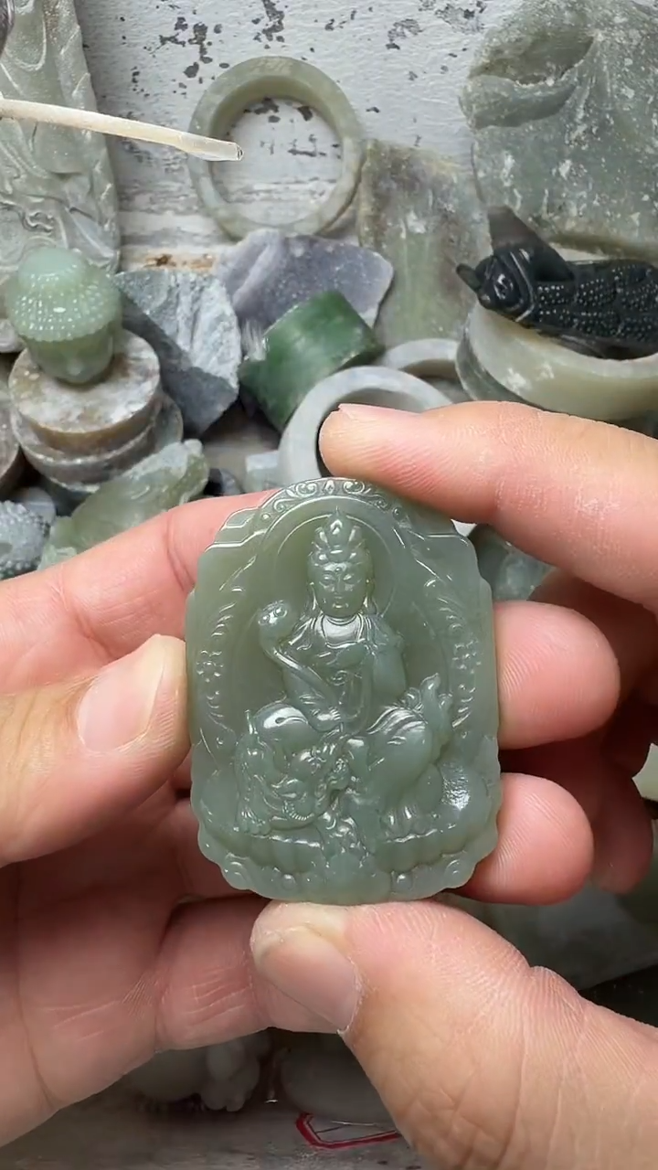 颈饰未镶嵌和田玉文殊 