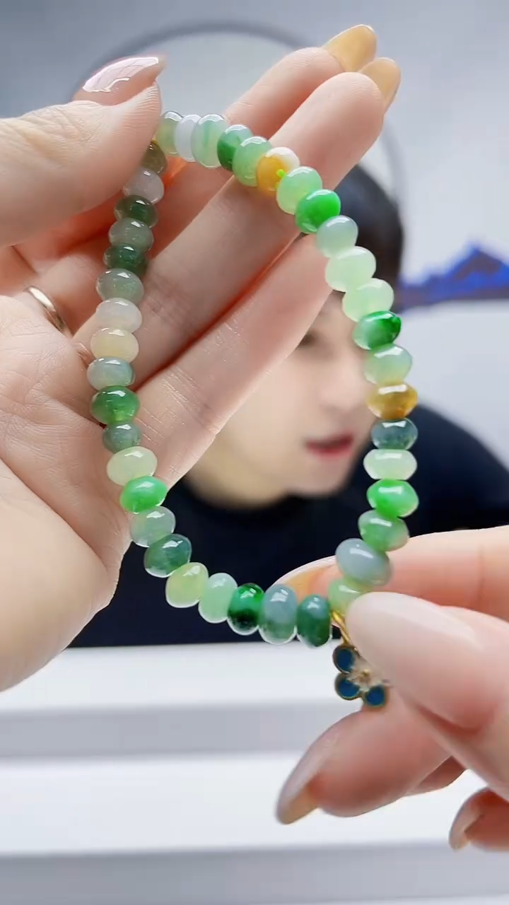 未镶嵌定制翡翠毛货-手串57