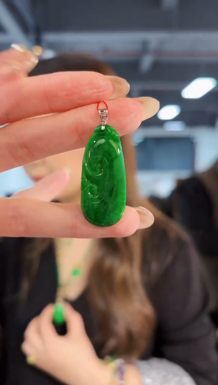 【闪购商品】翡翠颈饰18K金镶嵌缅料A货/支持复检/一件