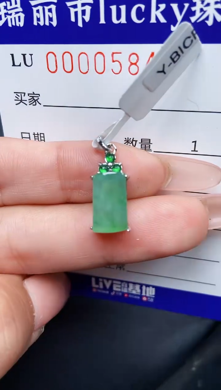 【闪购商品】翡翠颈饰银S925镶嵌0584