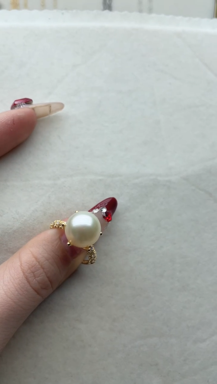 【闪购商品】海水珍珠戒指银S925镶嵌A97