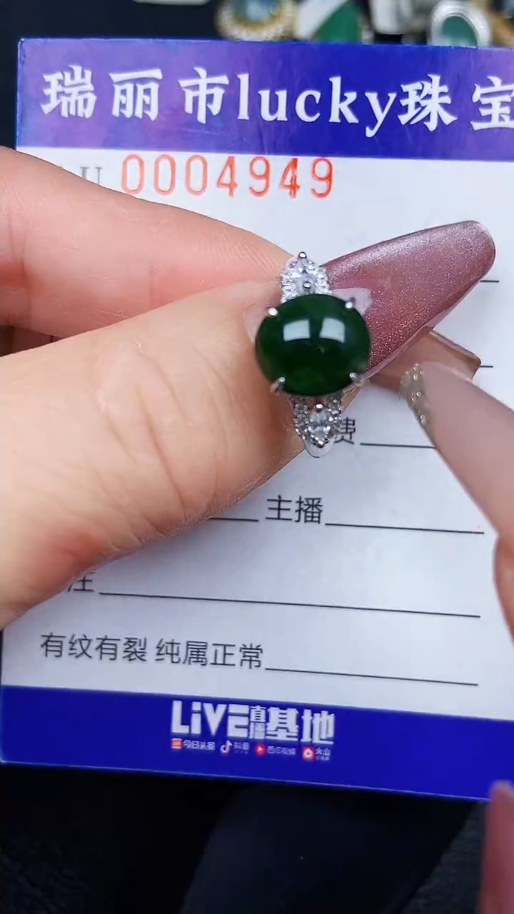 翡翠银S925镶嵌颈饰4949