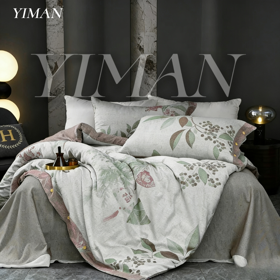 {生物·科技}--生姜暖绒纤维订制汉麻被罩--神农百草图