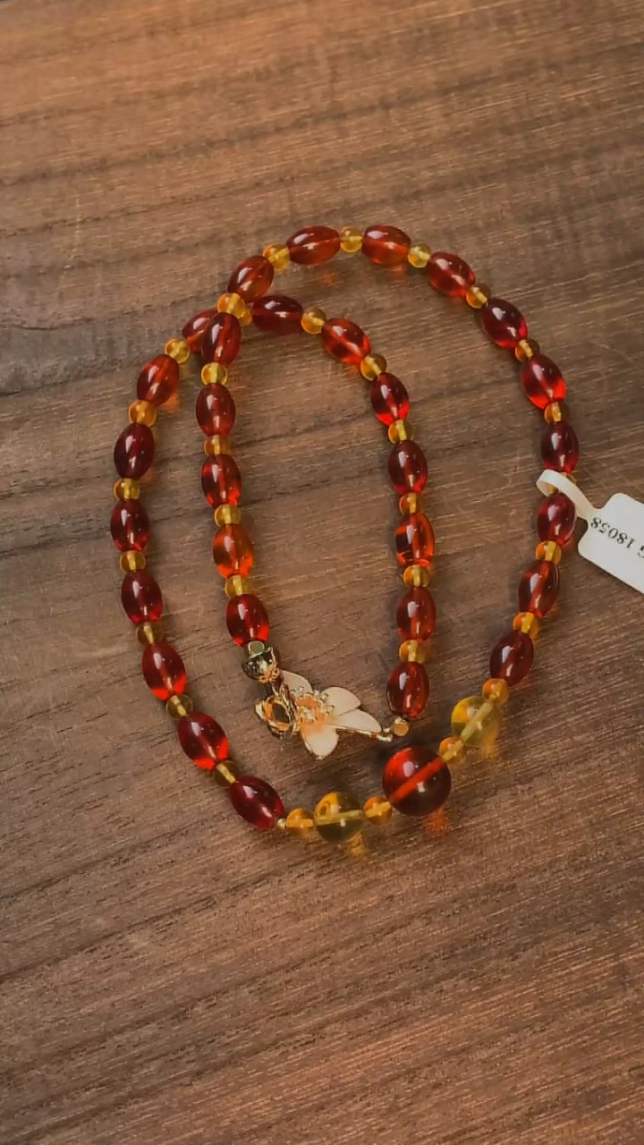 【闪购商品】琥珀项链未镶嵌锁骨链