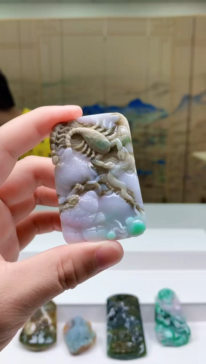 定制翡翠未镶嵌4898ty-毛货挂件113
