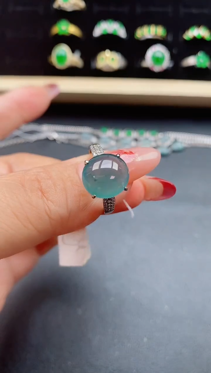 【闪购商品】翡翠戒指银S925镶嵌321321