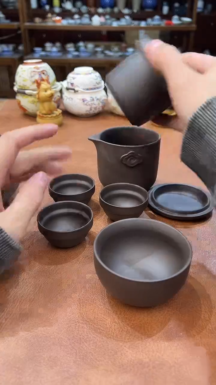 真的很便宜会开片的旅行茶具