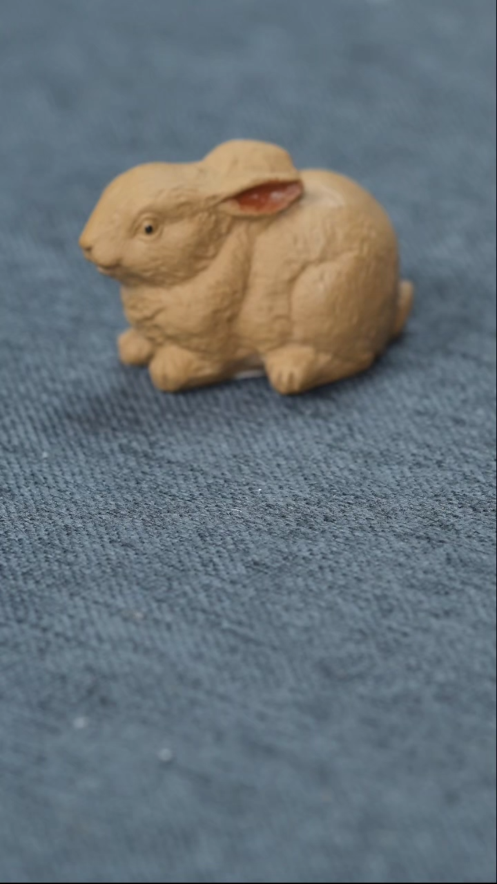 【闪购商品】紫砂茶宠紫砂雕塑摆件小兔子