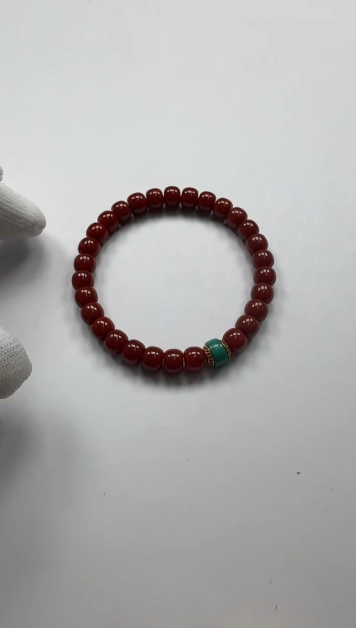 【闪购商品】南红玛瑙手串手串18K金镶嵌手串手串