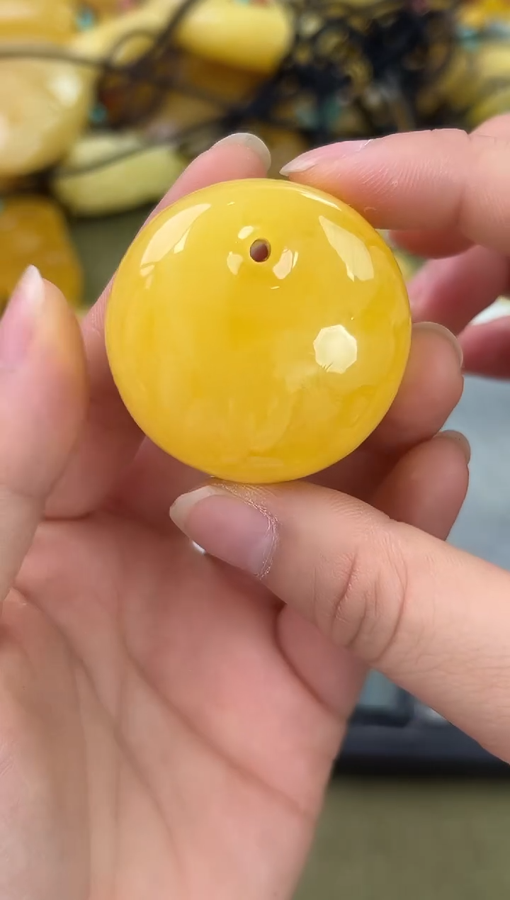 裸石琥珀未镶嵌琥珀蜜蜡吊坠