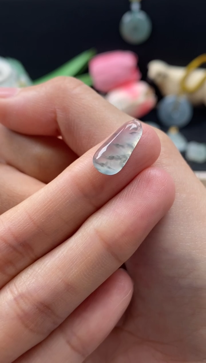 【闪购商品】翡翠颈饰未镶嵌翡翠冰种飘花福瓜