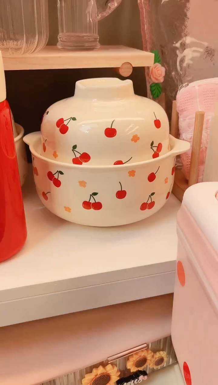 樱桃泡面碗——手工制作品质好！