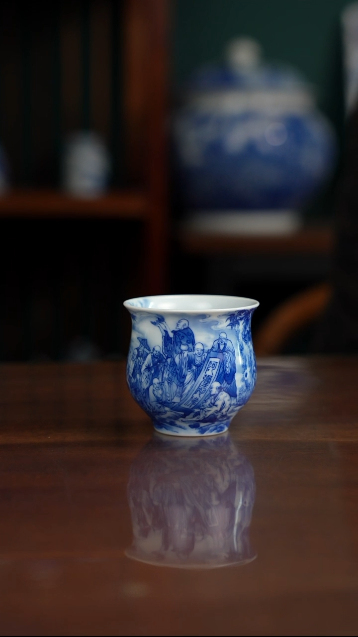 晓竹窑青花十八罗汉