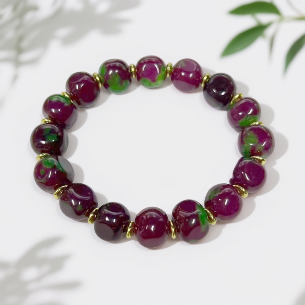 a754红绿方糖12mm手串百搭