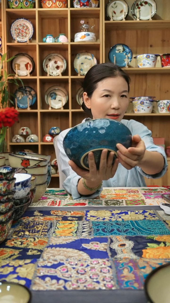 瓷片小可高温瓷餐具大碗2只