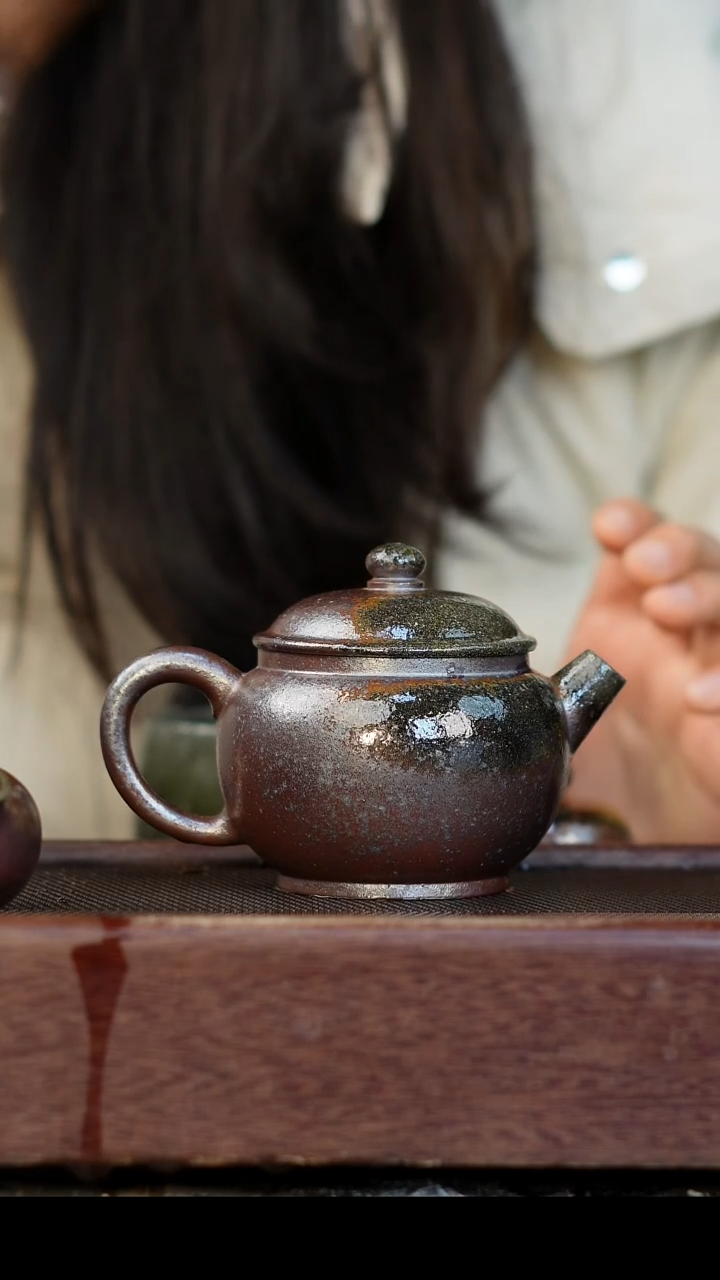 茶壶紫砂柴烧紫砂 巨轮200cc