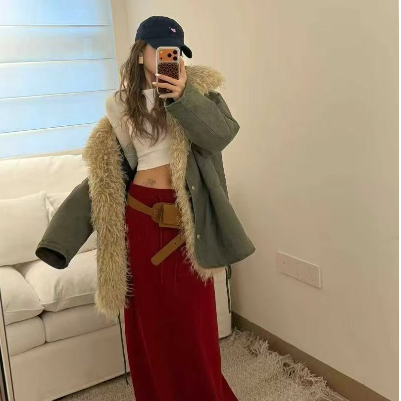 【宝儿姐优选】冬上新韩系气质显瘦针织半身裙