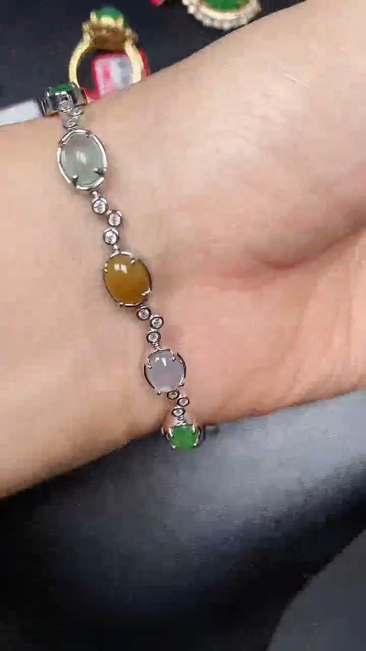 银S925镶嵌戒指翡翠3460