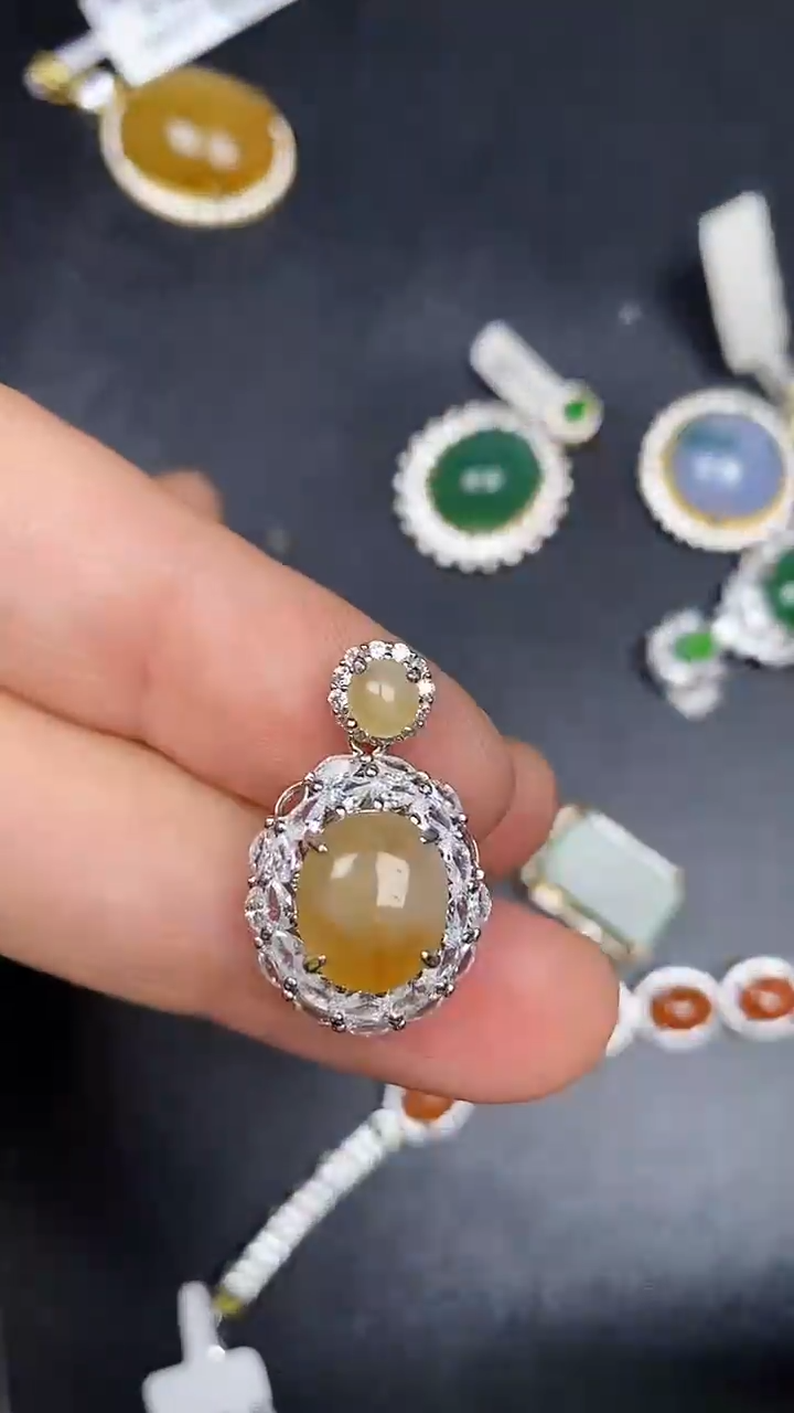 银S925镶嵌戒指翡翠2840