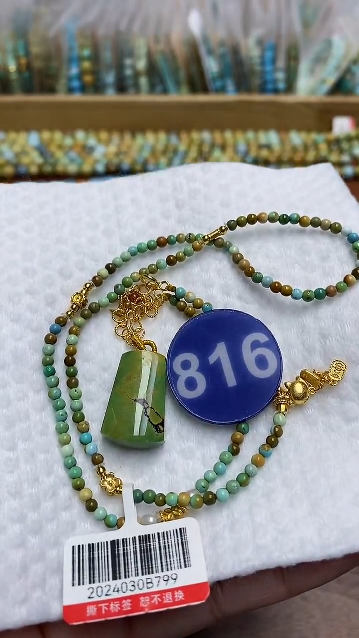 【闪购商品】绿松石项链银S925镶嵌816