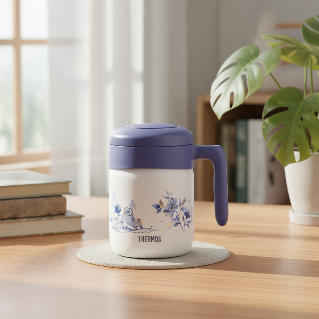 【A等品微瑕】膳魔师青花系列二代不锈钢大咖杯520ml小狗 