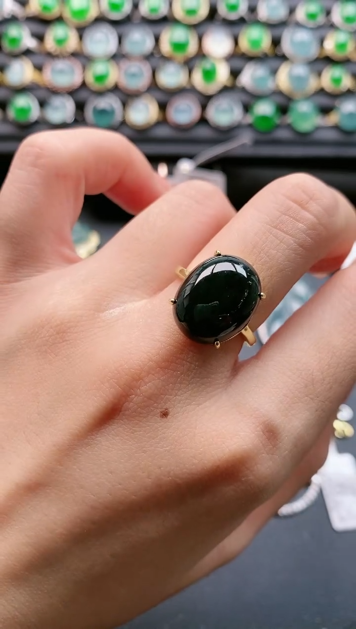 【闪购商品】翡翠戒指银S925镶嵌111111111111