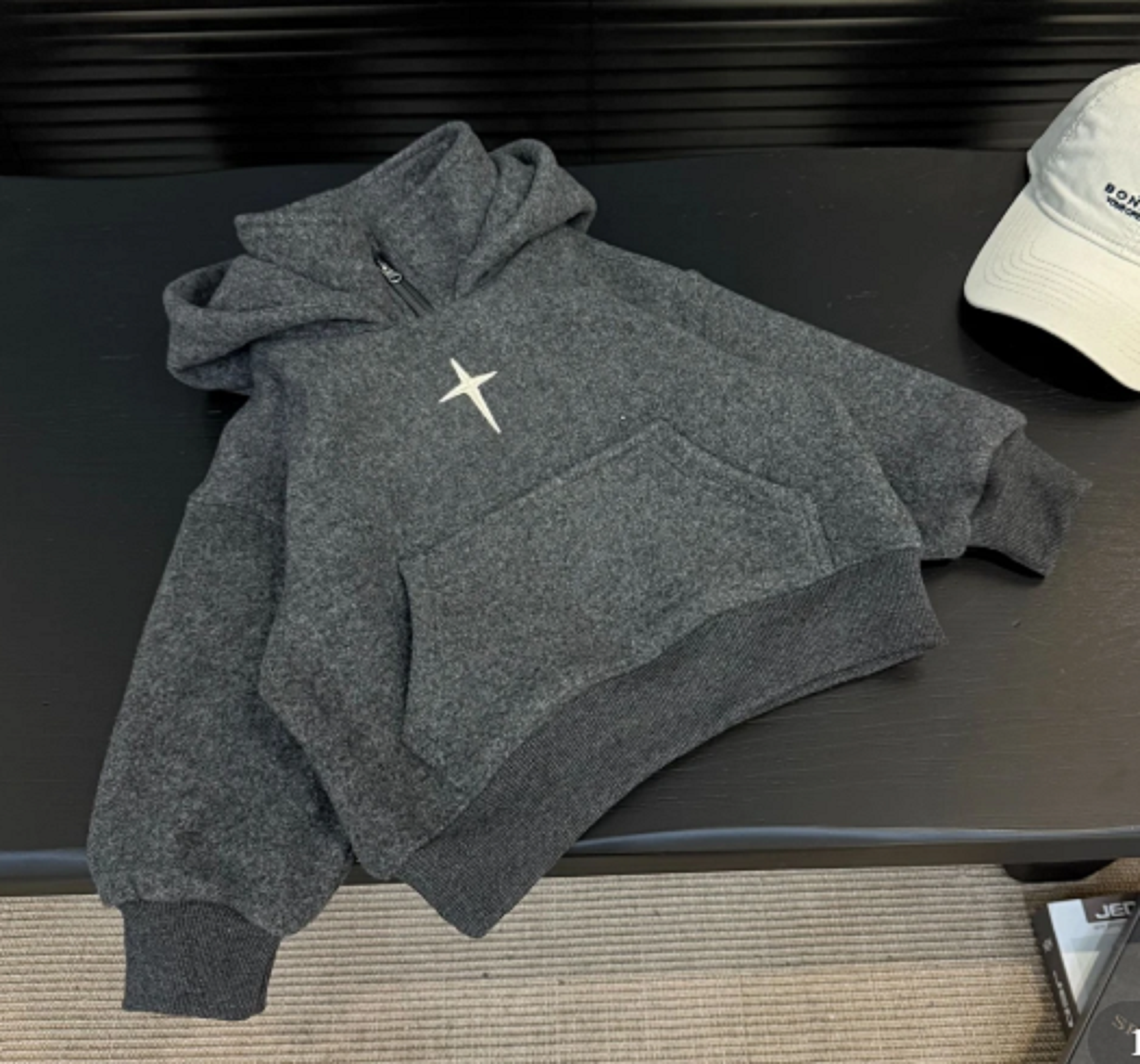 【文文妈】男女童韩版加绒连帽卫衣上衣