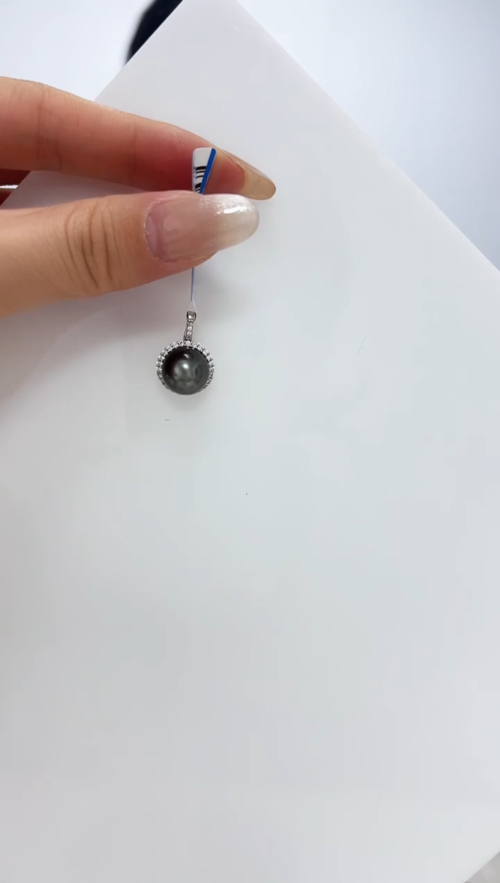 【闪购商品】海水珍珠DA银S925镶嵌v2711 大溪地吊坠 10