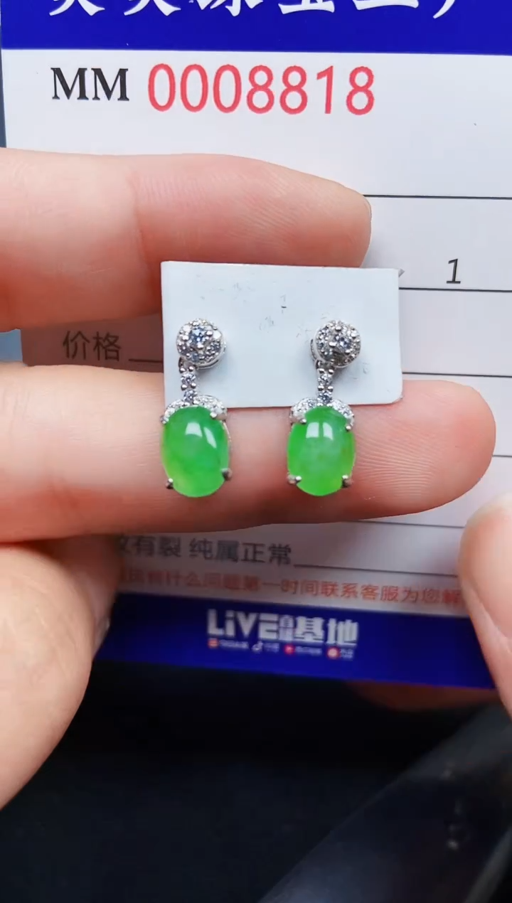 翡翠银S925镶嵌颈饰8818