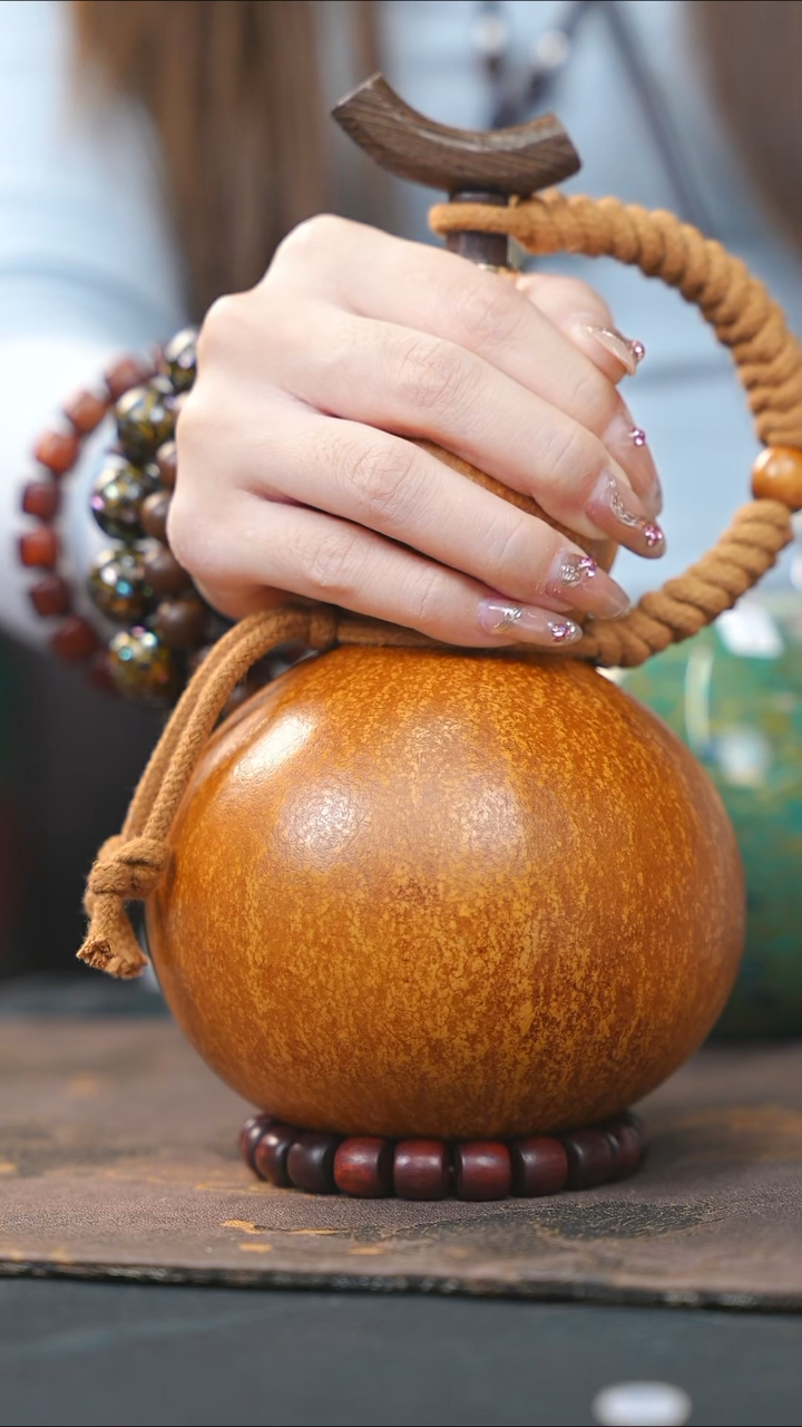 【闪购商品】WK191原皮中容量酒葫芦随缘发