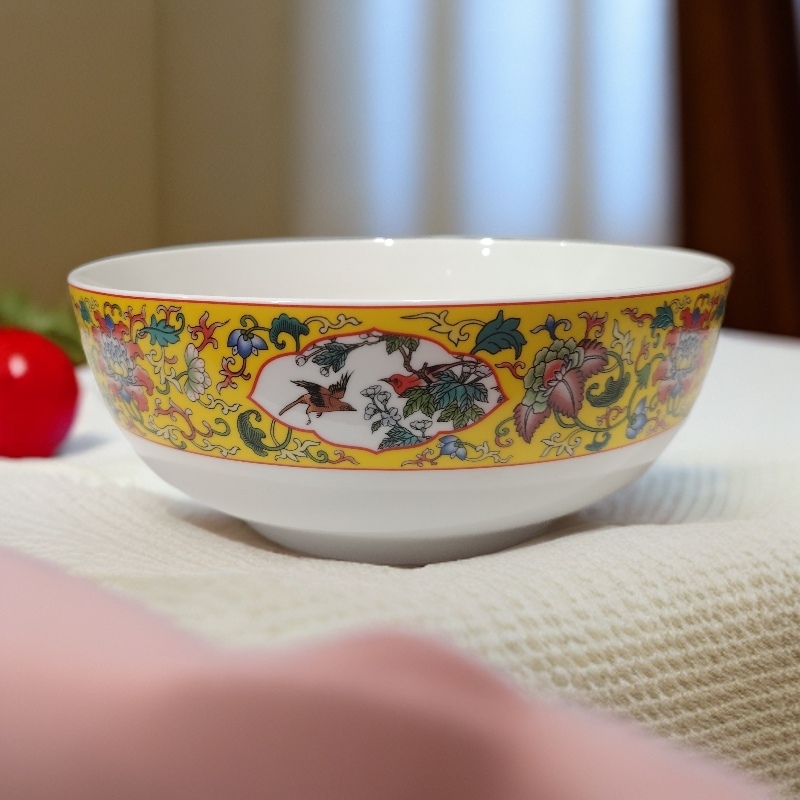 黄色珐琅彩大汤碗