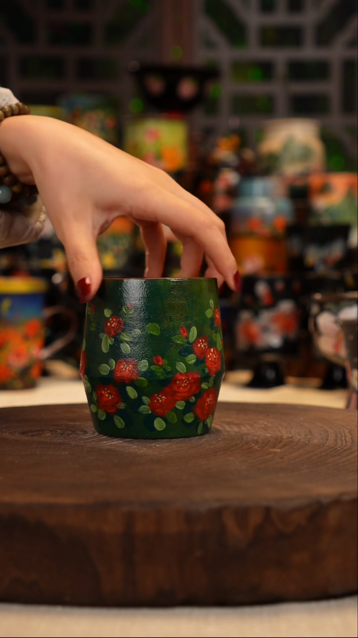 油画   釉下彩  杯子