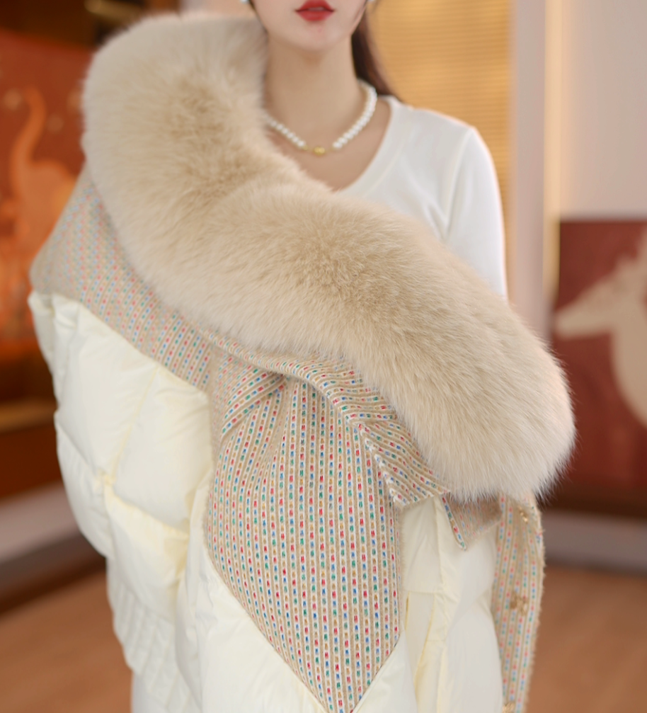 【FQ甄选大朵绒】极寒系列气质纯色千金气质大毛领女士羽绒服